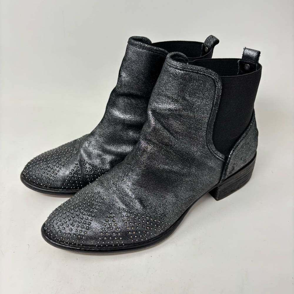 Donald J. Pliner Leather Pronto Booties Boots Size 8.5 Studded